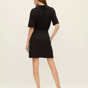 Alternative view of Half Zip Shift Dress with Short Sleeves and Elastic Waist