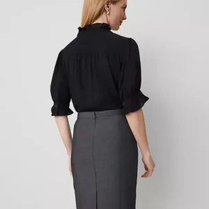 Alternative view of Bi Stretch Pencil Skirt with Back Vent and Hidden Zip Closure